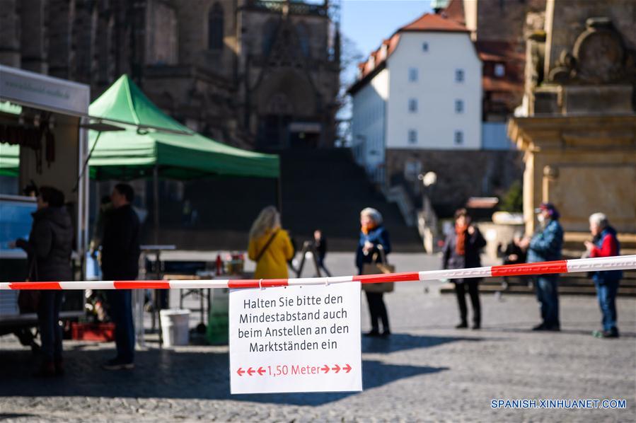 ALEMANIA-ERFURT-COVID-19-MANTENER DISTANCIA-MEDIDAS