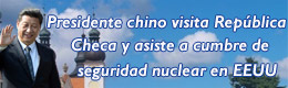 Presidente chino visita República Checa